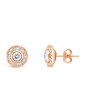 Round Halo Set Diamond Earrings, in 18ct Rose Gold. Tdw 1.0ct